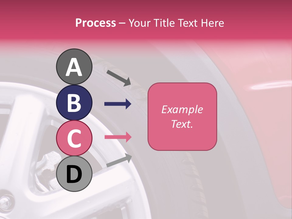 Red Car Wheel PowerPoint Template