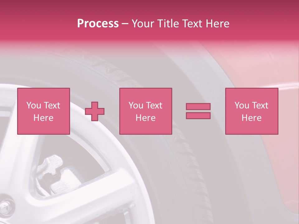 Red Car Wheel PowerPoint Template