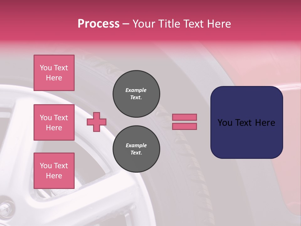 Red Car Wheel PowerPoint Template
