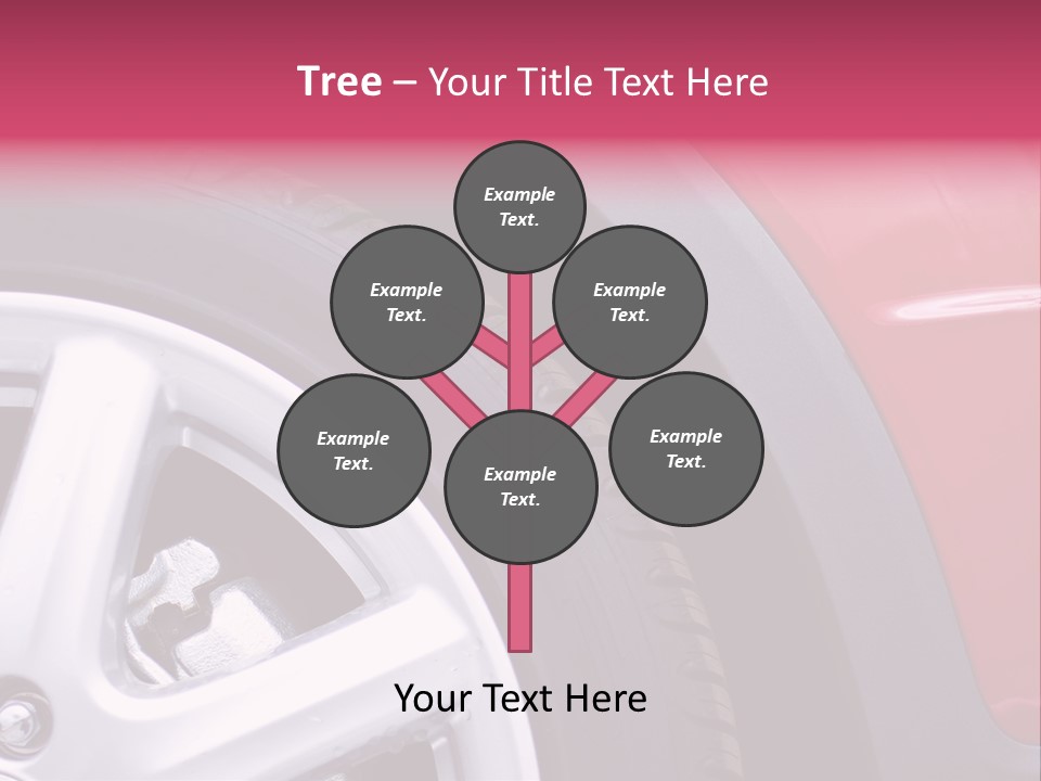 Red Car Wheel PowerPoint Template