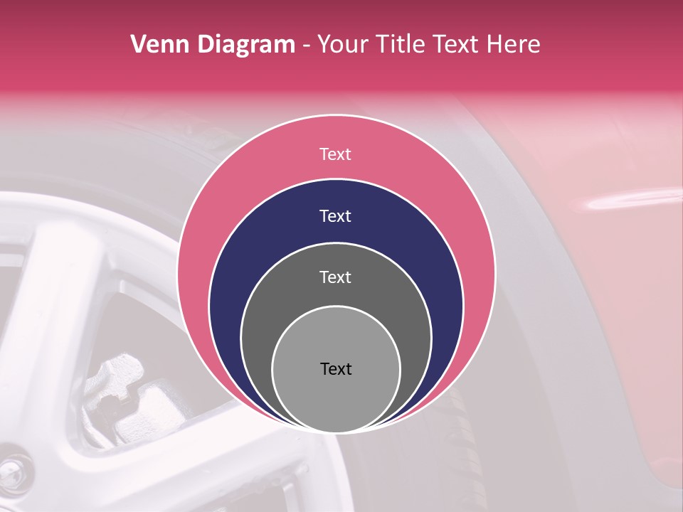 Red Car Wheel PowerPoint Template