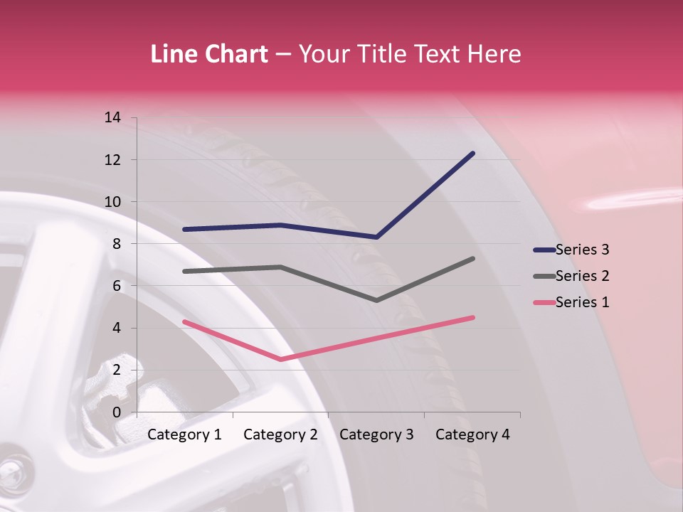Red Car Wheel PowerPoint Template
