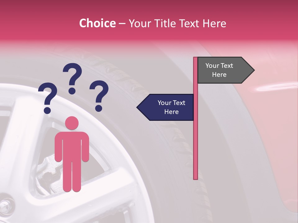 Red Car Wheel PowerPoint Template