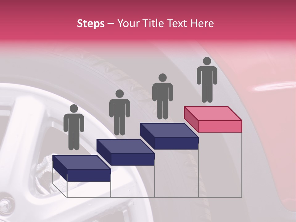 Red Car Wheel PowerPoint Template