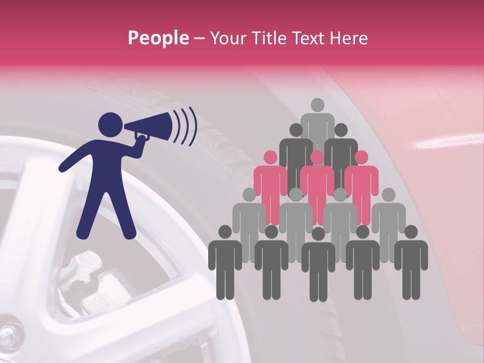 Red Car Wheel PowerPoint Template