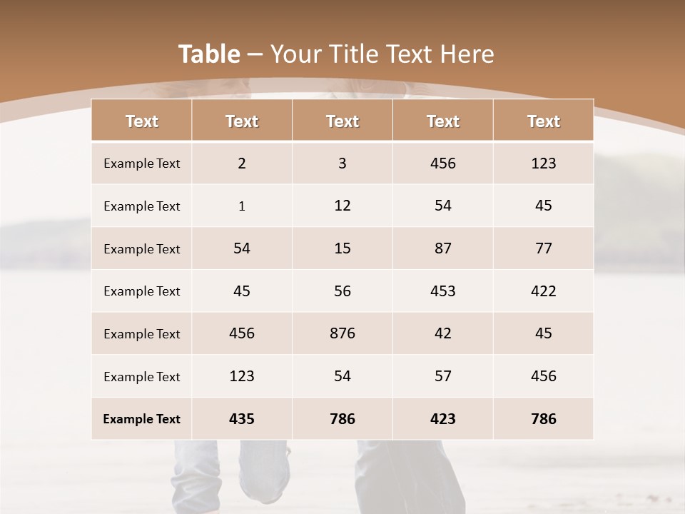 Couple Running On Beach Holding Hands Smiling PowerPoint Template