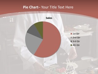 A Chef Is Preparing Cupcakes In A Kitchen PowerPoint Template