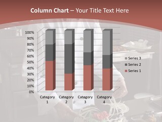 A Chef Is Preparing Cupcakes In A Kitchen PowerPoint Template