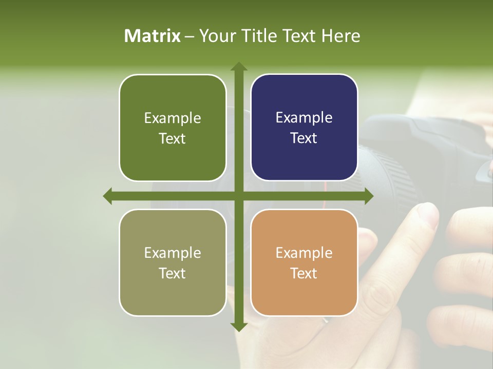 Photographer Shots With Slr Camera PowerPoint Template