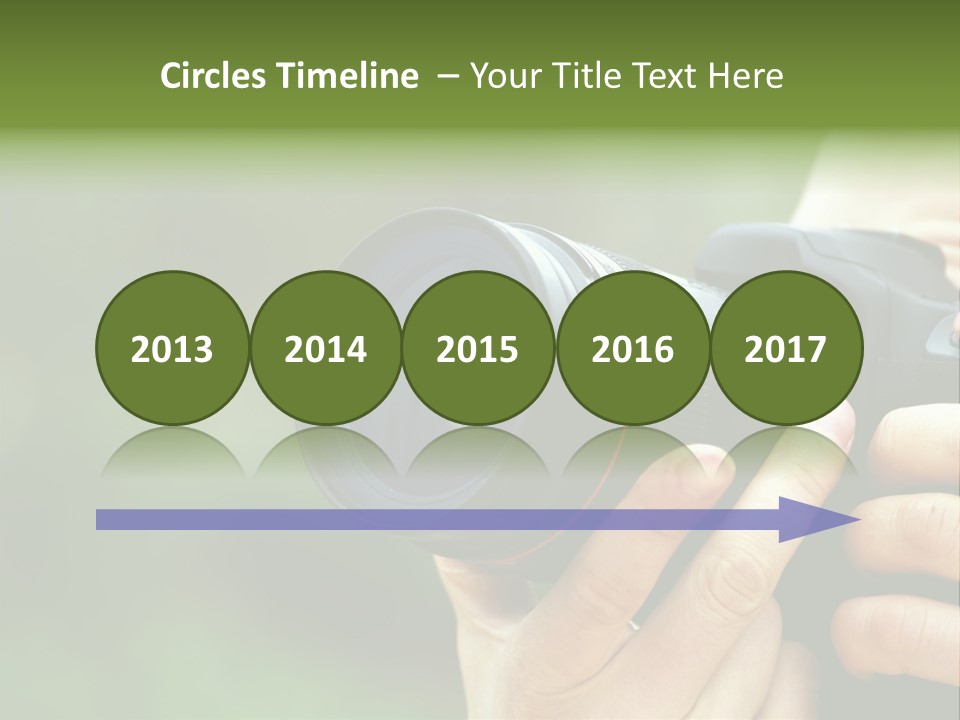 Photographer Shots With Slr Camera PowerPoint Template