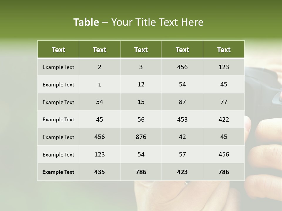 Photographer Shots With Slr Camera PowerPoint Template