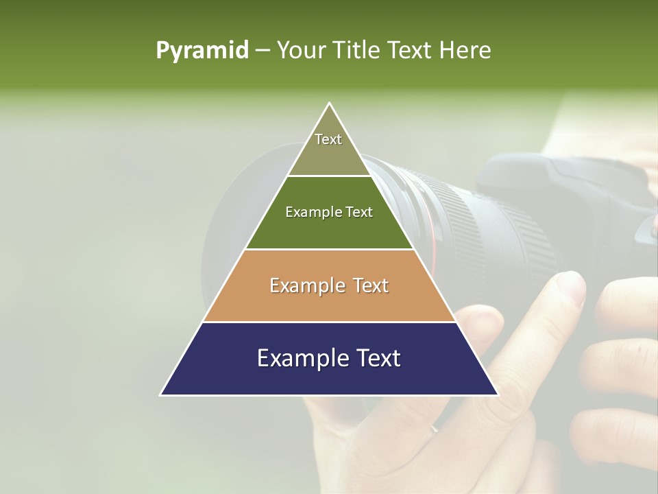 Photographer Shots With Slr Camera PowerPoint Template