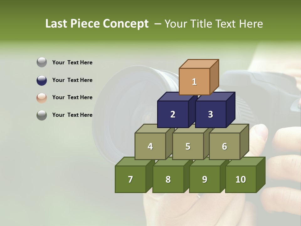 Photographer Shots With Slr Camera PowerPoint Template