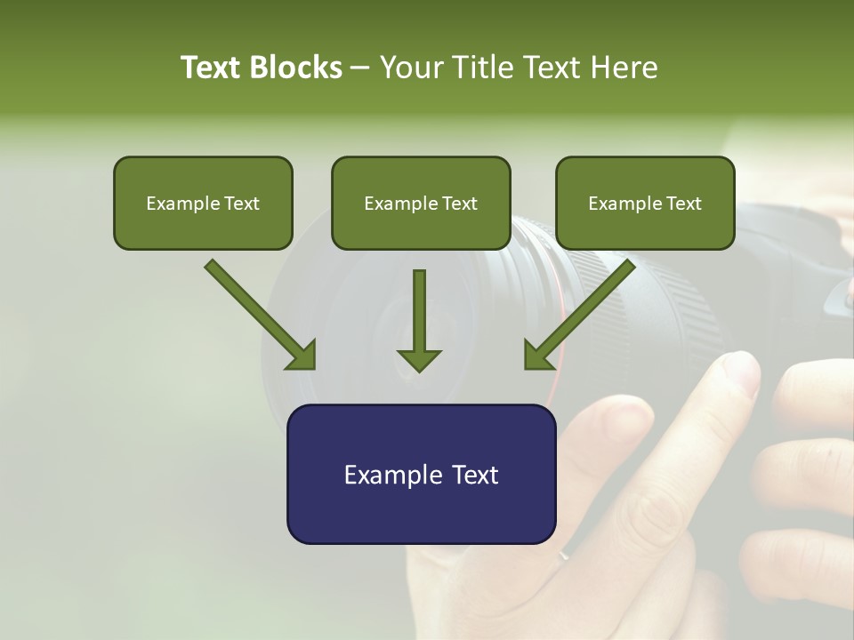 Photographer Shots With Slr Camera PowerPoint Template