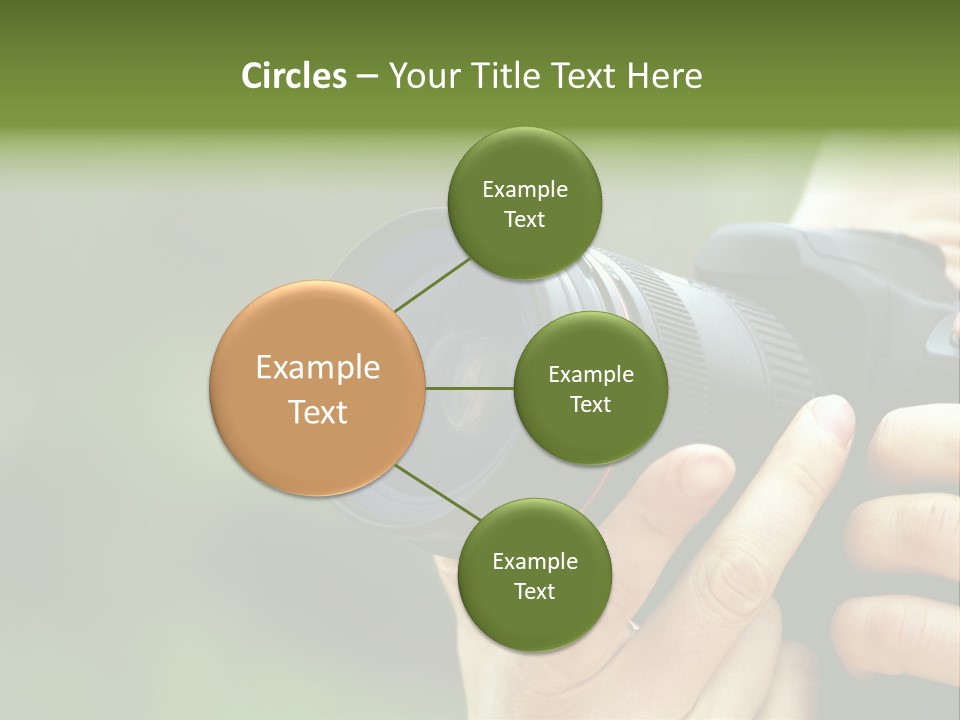 Photographer Shots With Slr Camera PowerPoint Template