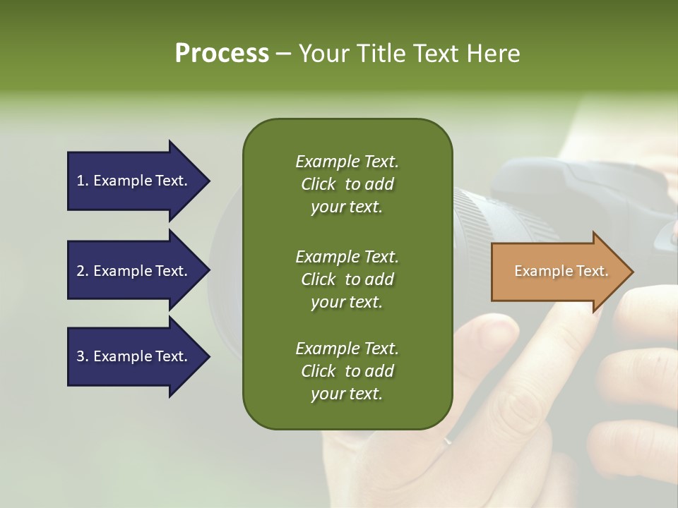 Photographer Shots With Slr Camera PowerPoint Template