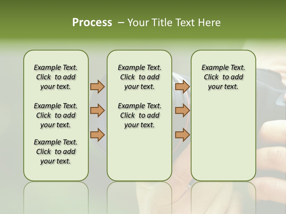 Photographer Shots With Slr Camera PowerPoint Template