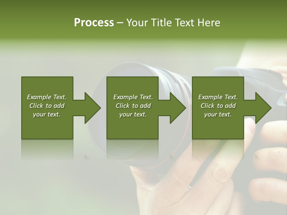 Photographer Shots With Slr Camera PowerPoint Template