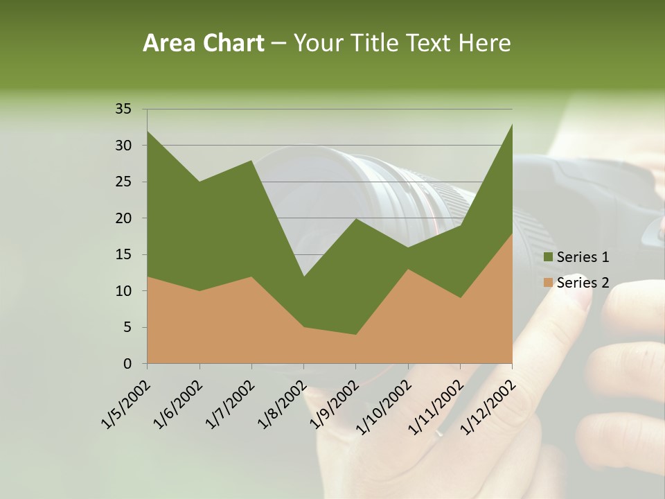 Photographer Shots With Slr Camera PowerPoint Template