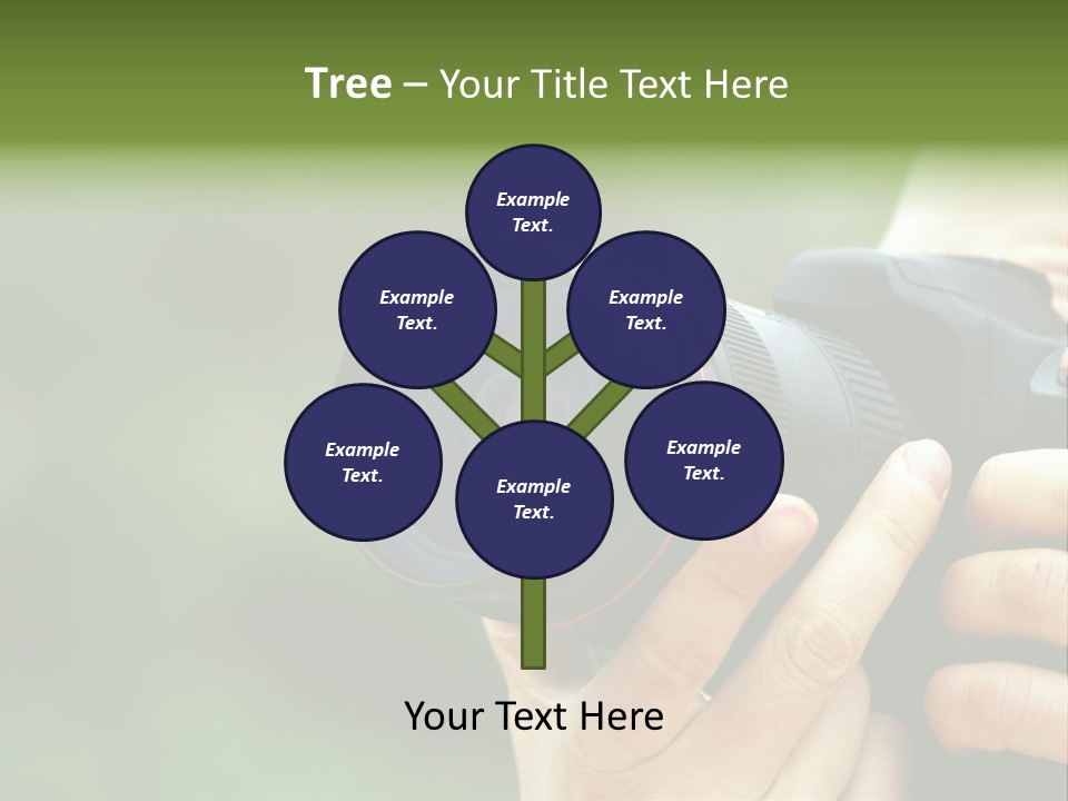 Photographer Shots With Slr Camera PowerPoint Template