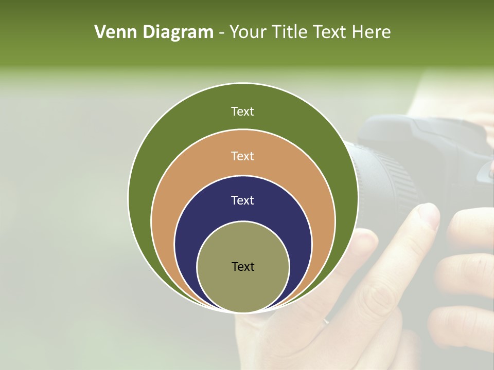 Photographer Shots With Slr Camera PowerPoint Template