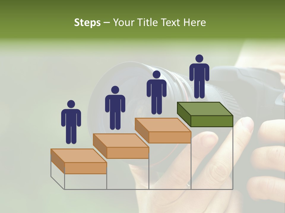 Photographer Shots With Slr Camera PowerPoint Template