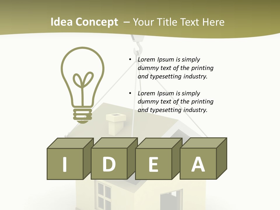 Building Of House PowerPoint Template