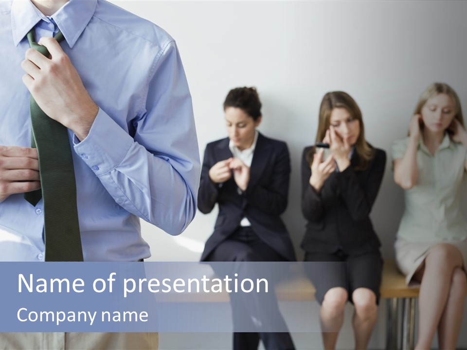 Professionals Preparing For Job Interview PowerPoint Template