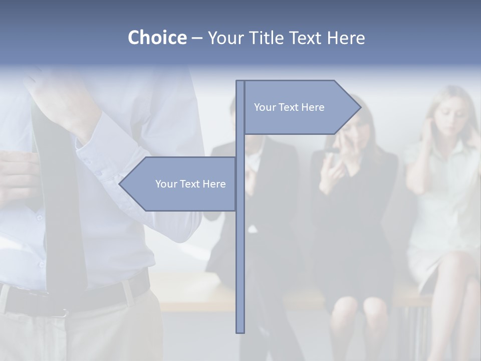 Professionals Preparing For Job Interview PowerPoint Template
