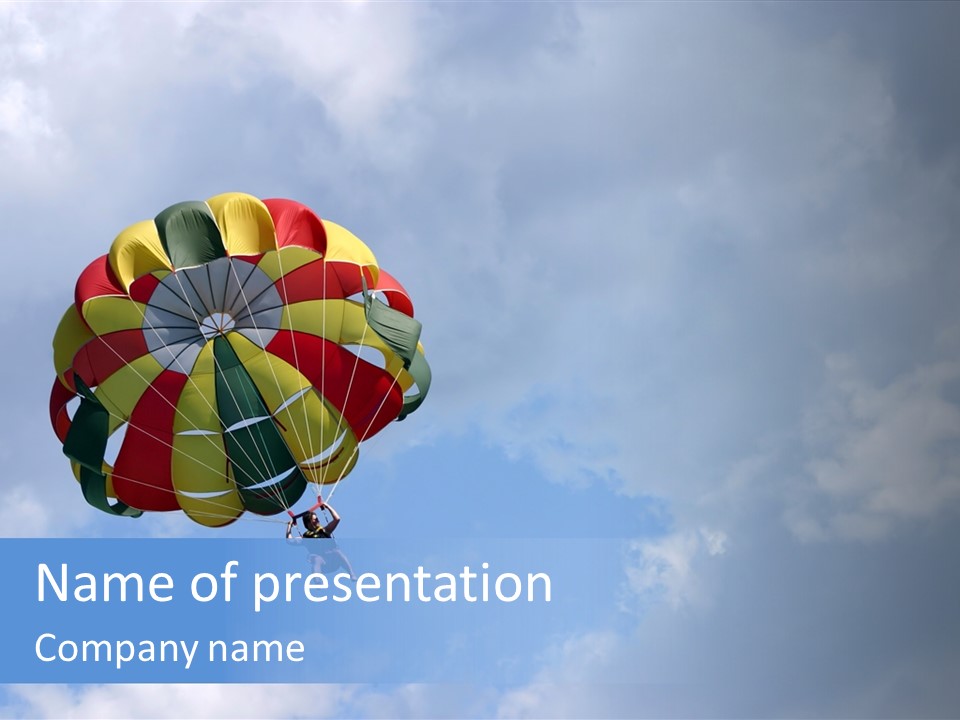 A Colorful Hot Air Balloon In The Sky PowerPoint Template