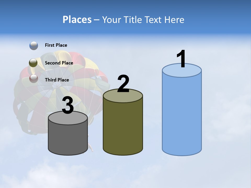 A Colorful Hot Air Balloon In The Sky PowerPoint Template