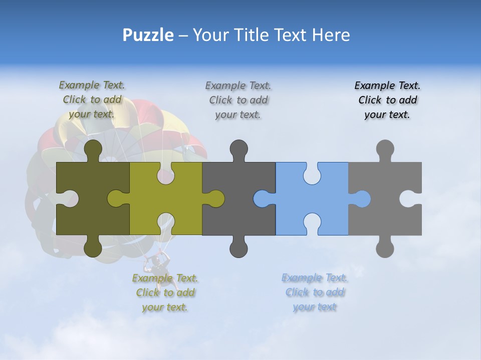 A Colorful Hot Air Balloon In The Sky PowerPoint Template