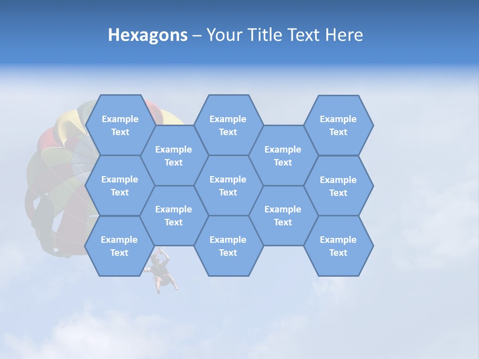 A Colorful Hot Air Balloon In The Sky PowerPoint Template