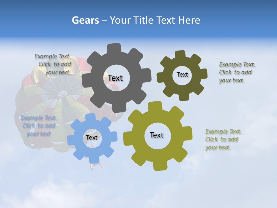 A Colorful Hot Air Balloon In The Sky PowerPoint Template