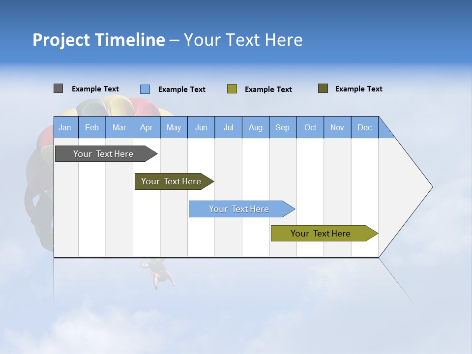 A Colorful Hot Air Balloon In The Sky PowerPoint Template