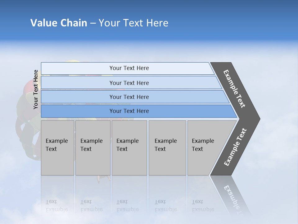 A Colorful Hot Air Balloon In The Sky PowerPoint Template