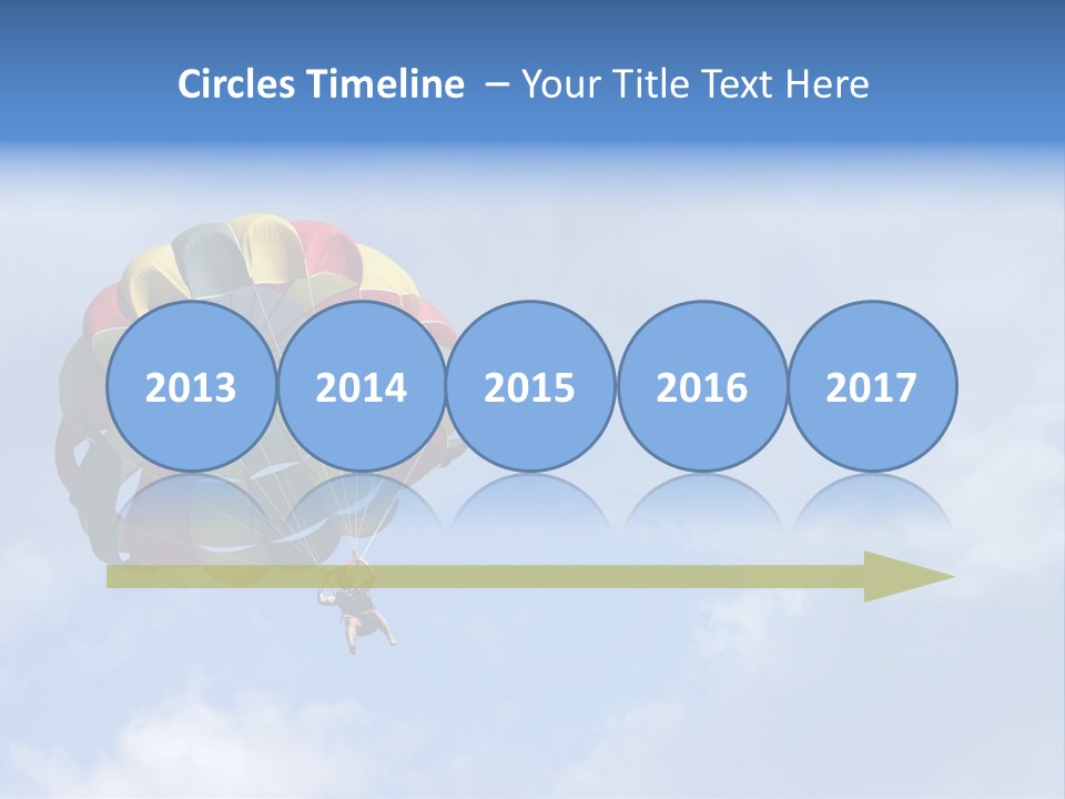 A Colorful Hot Air Balloon In The Sky PowerPoint Template