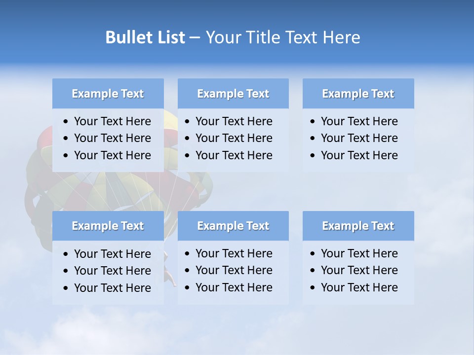 A Colorful Hot Air Balloon In The Sky PowerPoint Template