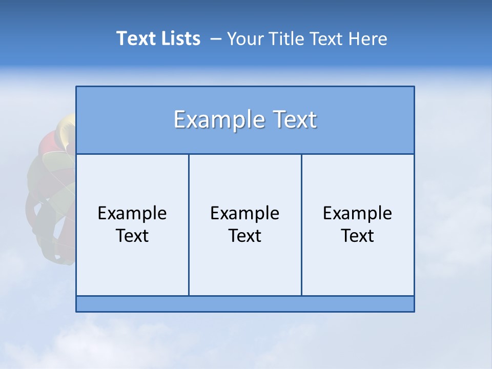 A Colorful Hot Air Balloon In The Sky PowerPoint Template
