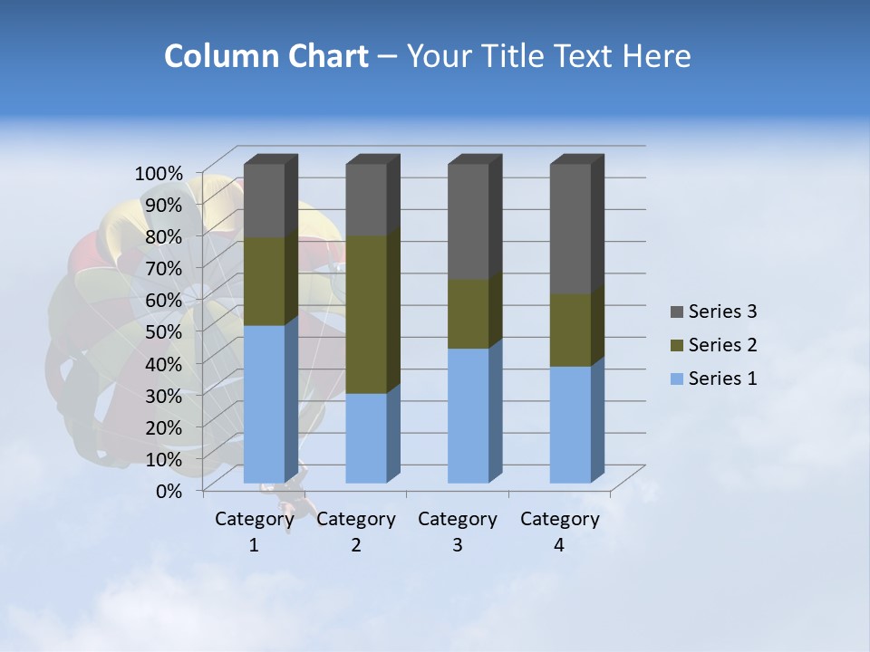 A Colorful Hot Air Balloon In The Sky PowerPoint Template