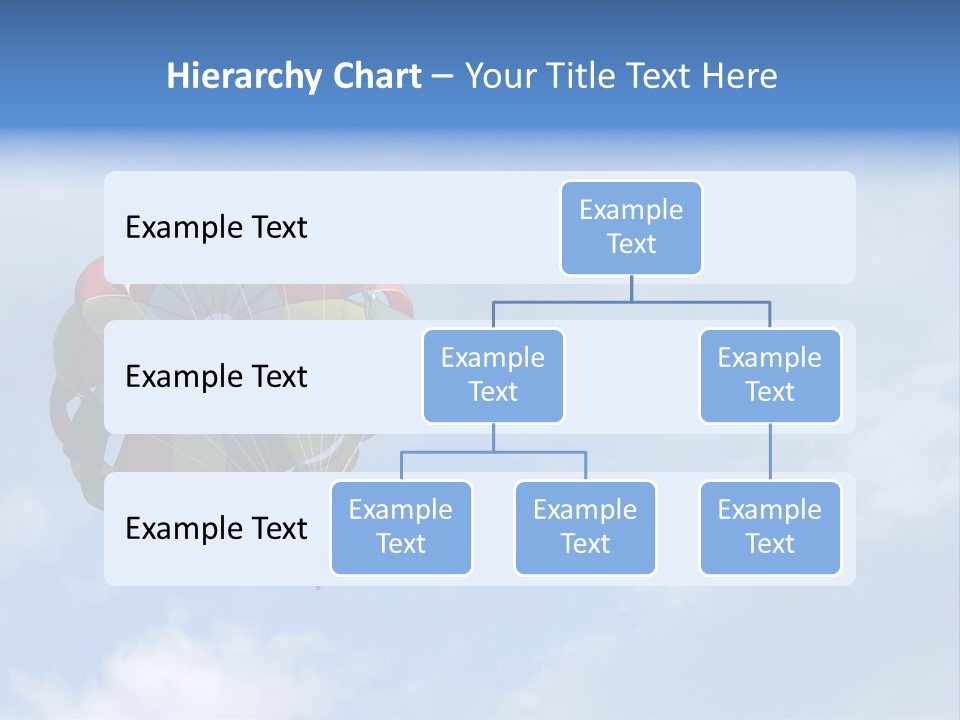 A Colorful Hot Air Balloon In The Sky PowerPoint Template