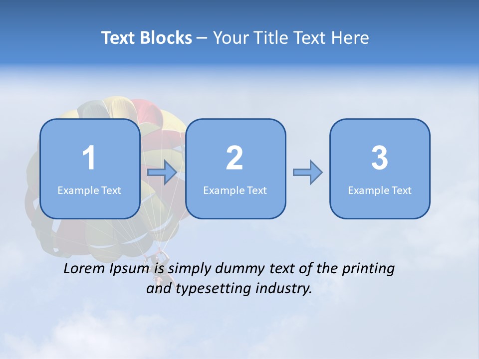 A Colorful Hot Air Balloon In The Sky PowerPoint Template