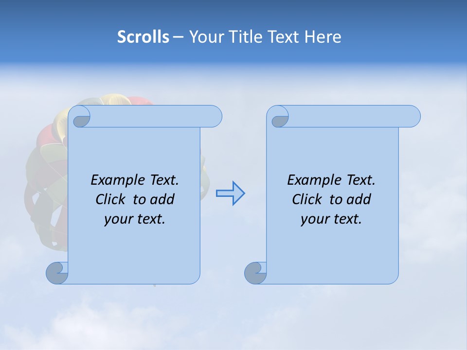A Colorful Hot Air Balloon In The Sky PowerPoint Template