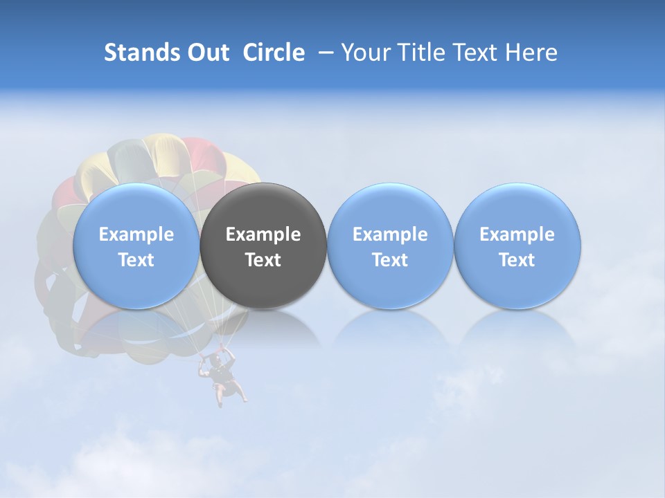 A Colorful Hot Air Balloon In The Sky PowerPoint Template