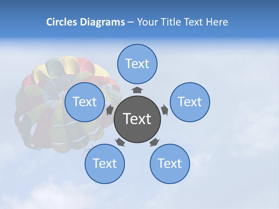 A Colorful Hot Air Balloon In The Sky PowerPoint Template