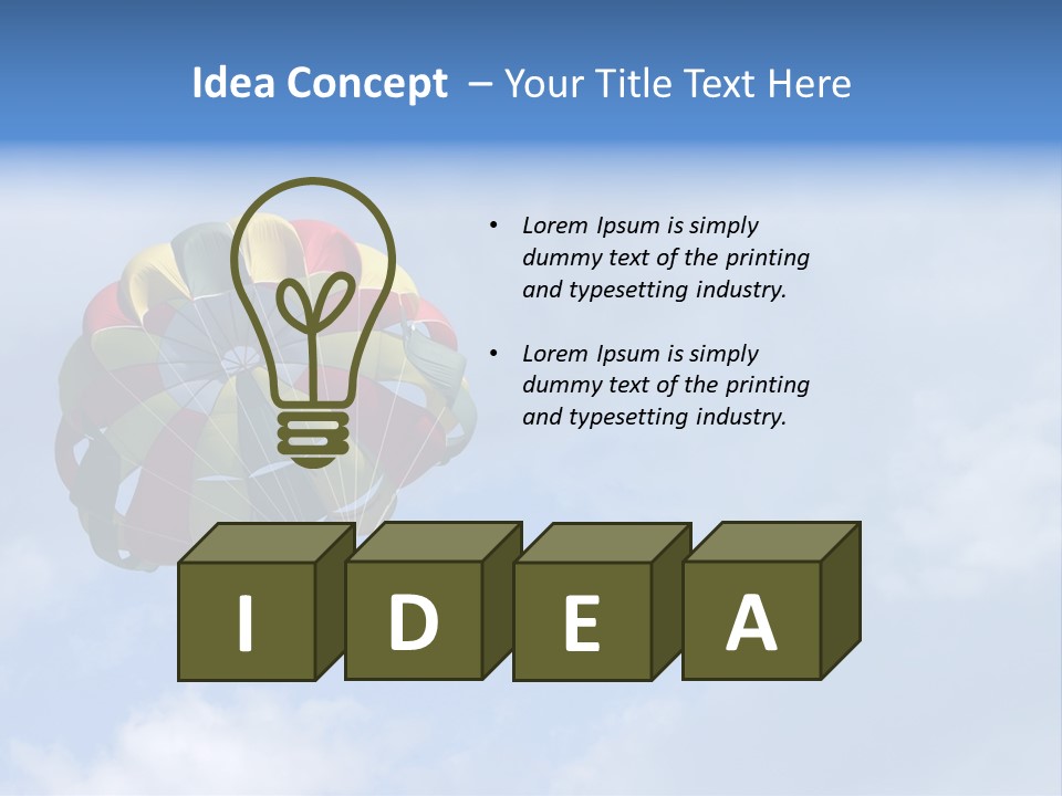 A Colorful Hot Air Balloon In The Sky PowerPoint Template