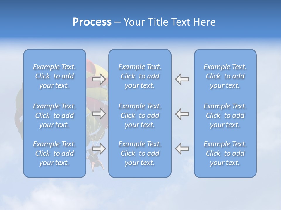 A Colorful Hot Air Balloon In The Sky PowerPoint Template