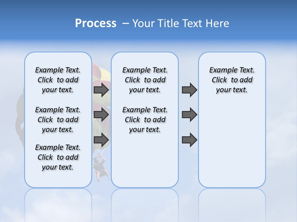 A Colorful Hot Air Balloon In The Sky PowerPoint Template