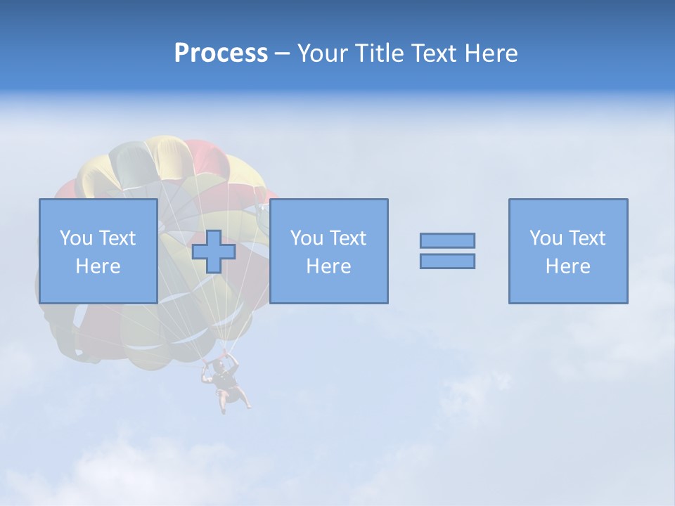 A Colorful Hot Air Balloon In The Sky PowerPoint Template