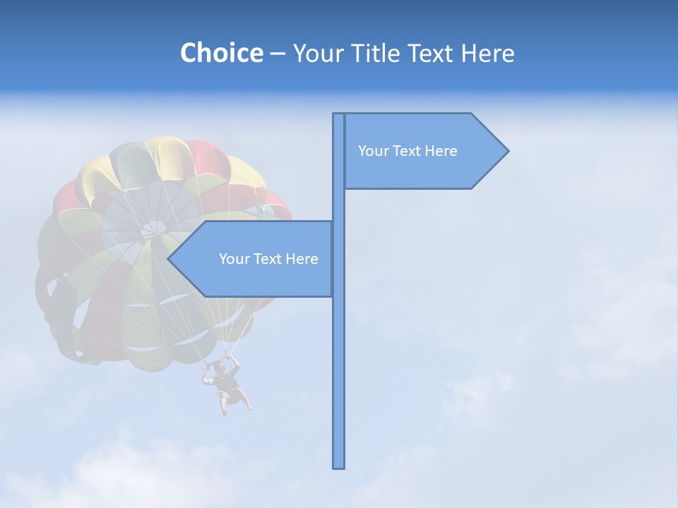 A Colorful Hot Air Balloon In The Sky PowerPoint Template